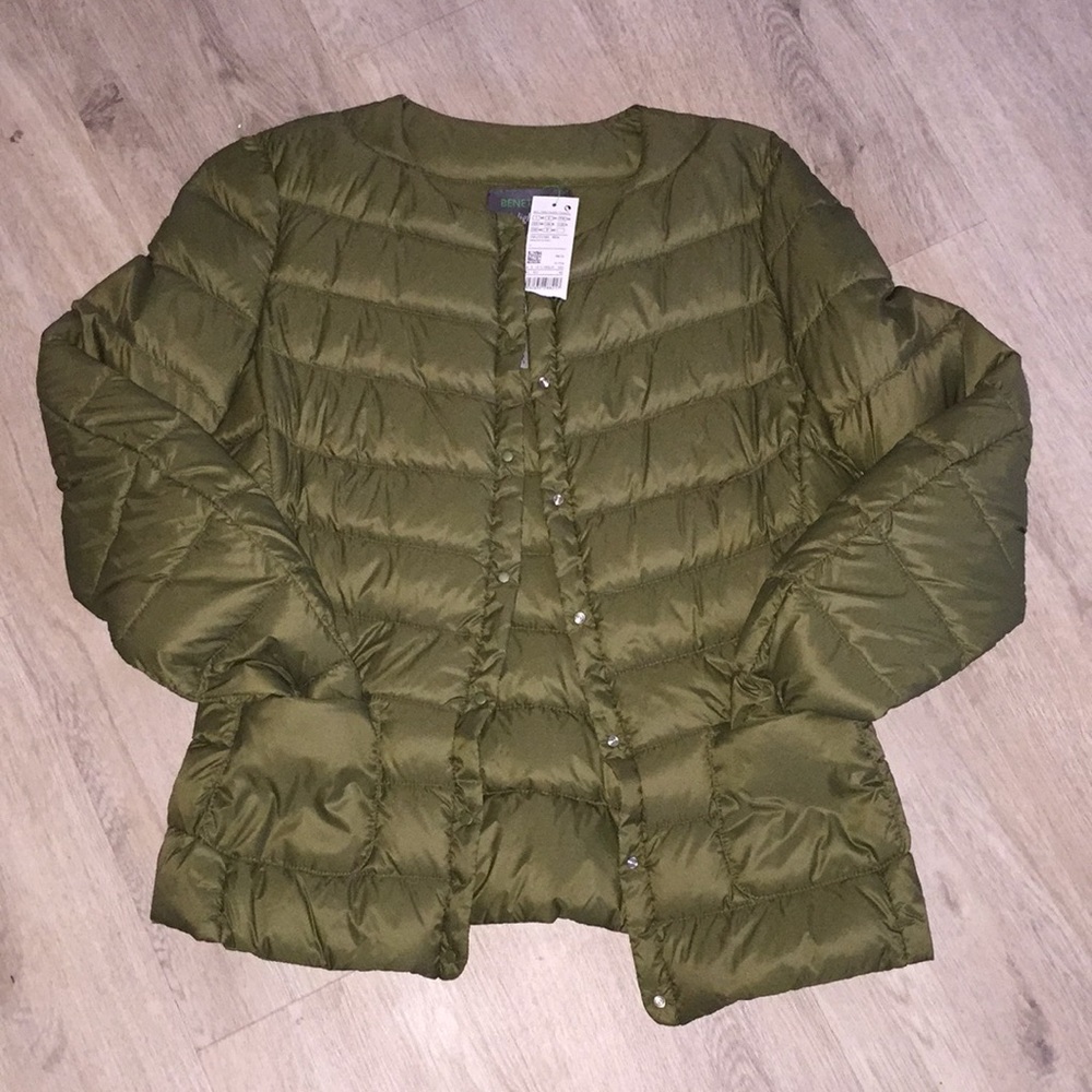 BENETTON soft light down feather jacket